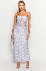 Faint Purple Lace Maxi Skirt