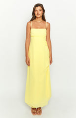 Flossie Yellow Maxi Sleeveless Dress