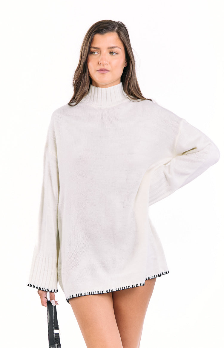 Flynn Cream Sweater Dress