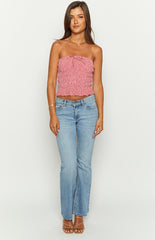 Forever Young Red Gingham Top