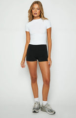 Francesca Black Knit Bike Shorts