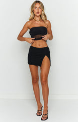 Gabe Black Mesh Mini Skirt