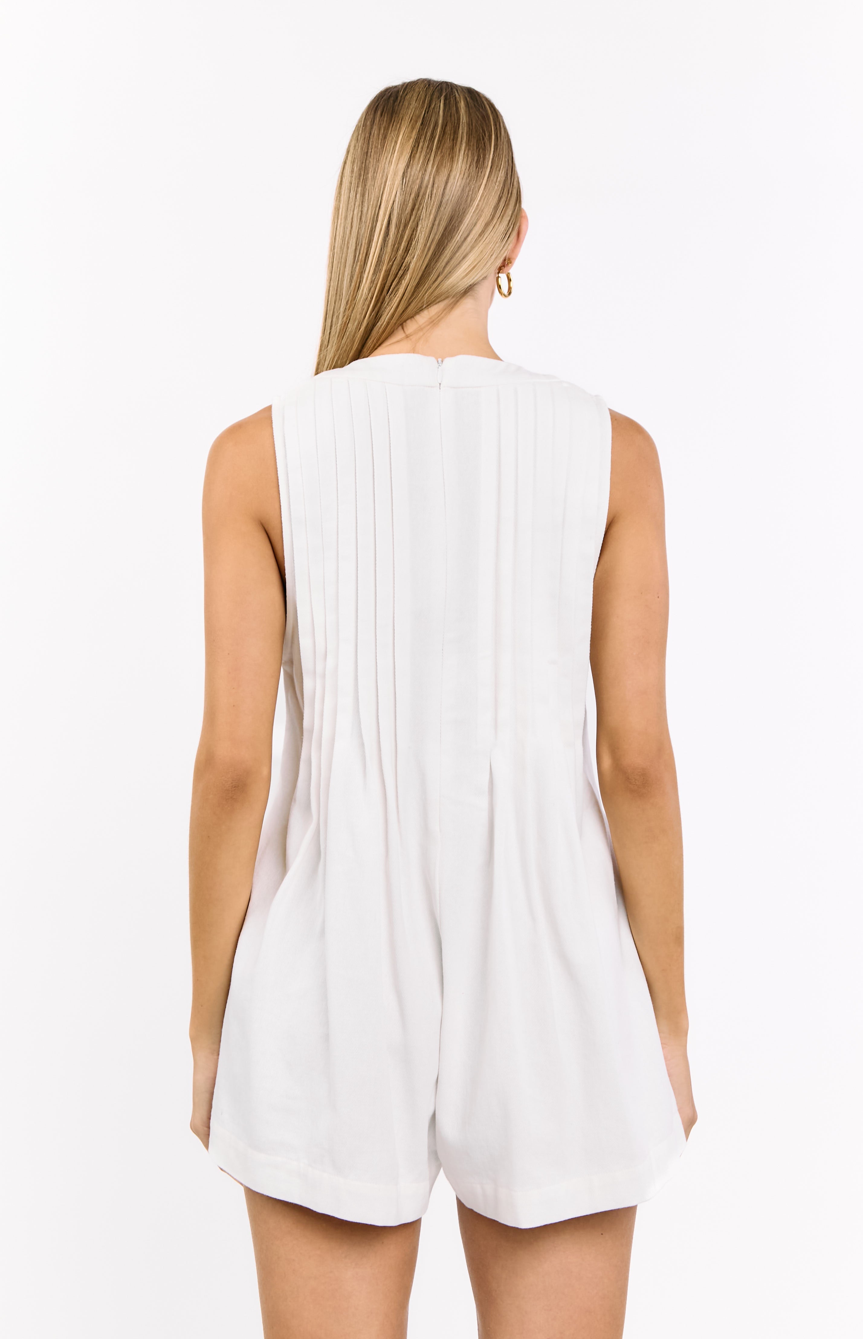 Hector White Playsuit