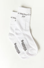 Hey Angel White Crew Socks