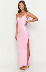 Honey Pink Sequin Maxi Dress