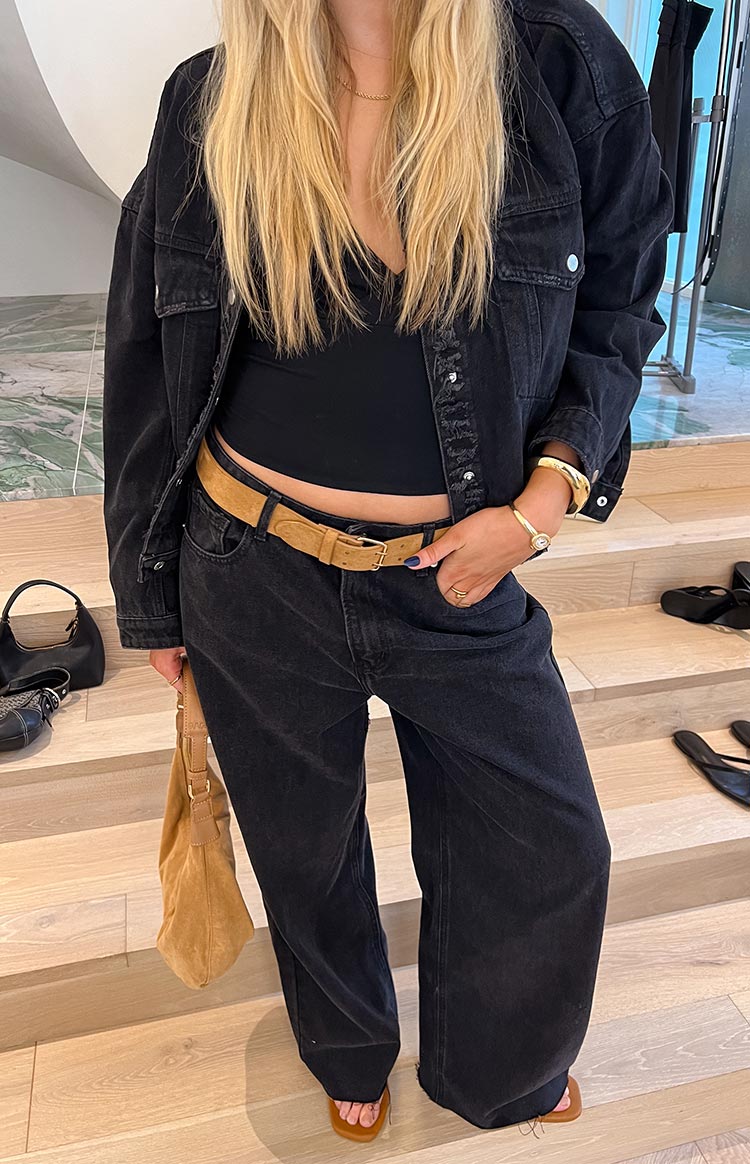 Hugo Black Oversized Denim Jacket