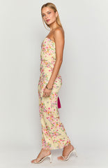 Imogen Yellow Bloom Maxi Dress