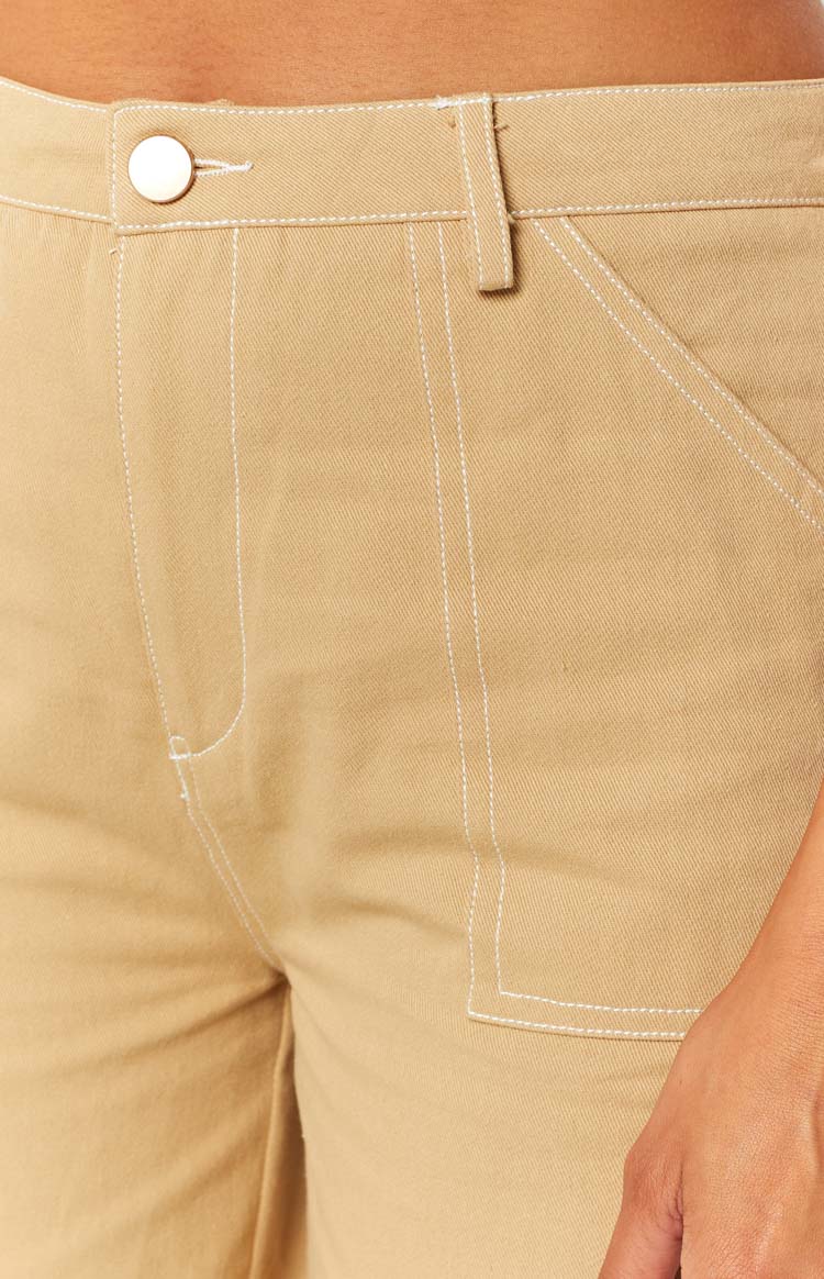 Iva Beige Cargo Pants