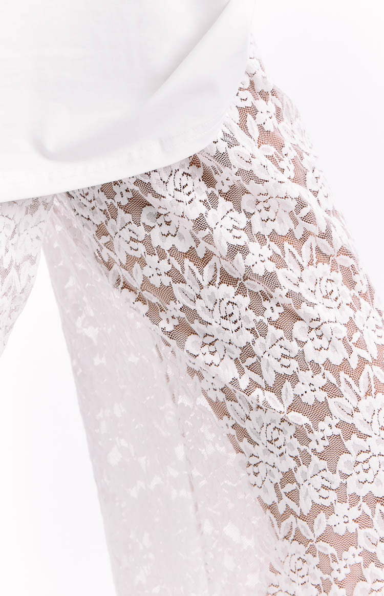 Jev White Lace Pants