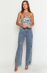 Lover Girl Mid Wash Denim Mid Rise Jeans