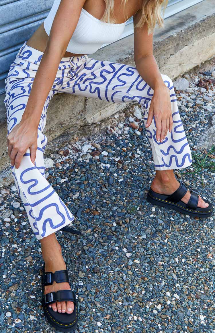 Lester Cream Printed Pants