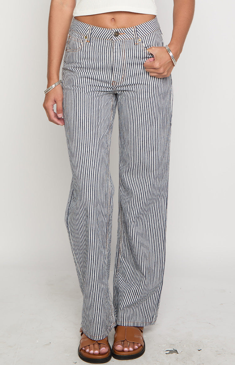 Lioness Top Model Navy Stripe Jean