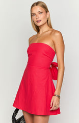 Love Parade Red Strapless Mini Dress