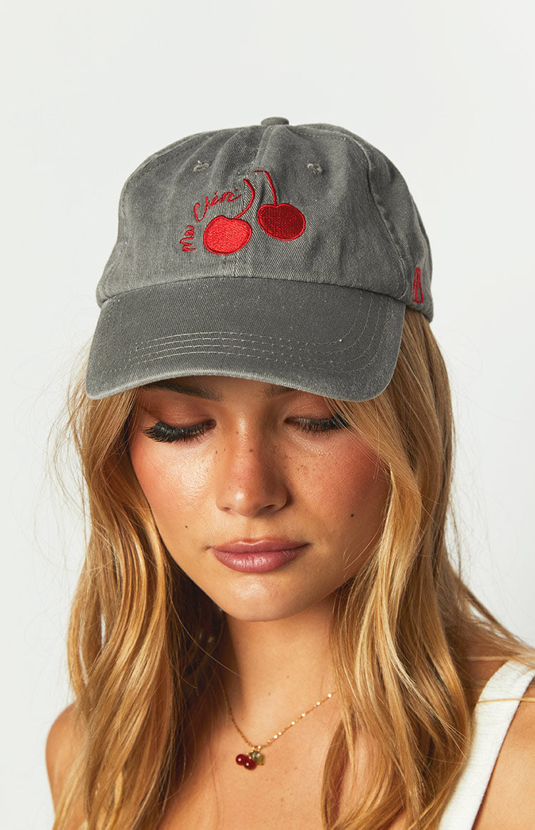 Ma Cheri Black Washed Cap