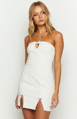 Missy White Strapless Mini Dress