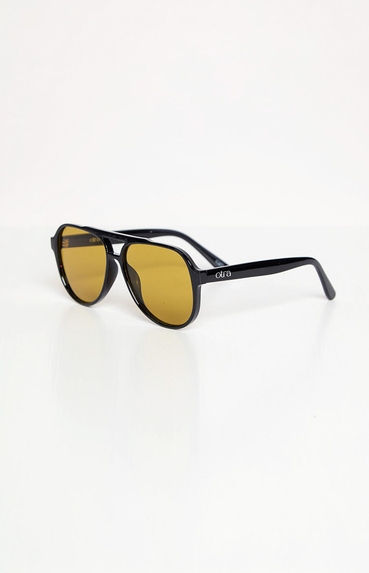 Otra Eyewear Stevie Black Aviator Sunglasses