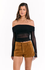 Ottie Tan Suedette Shorts