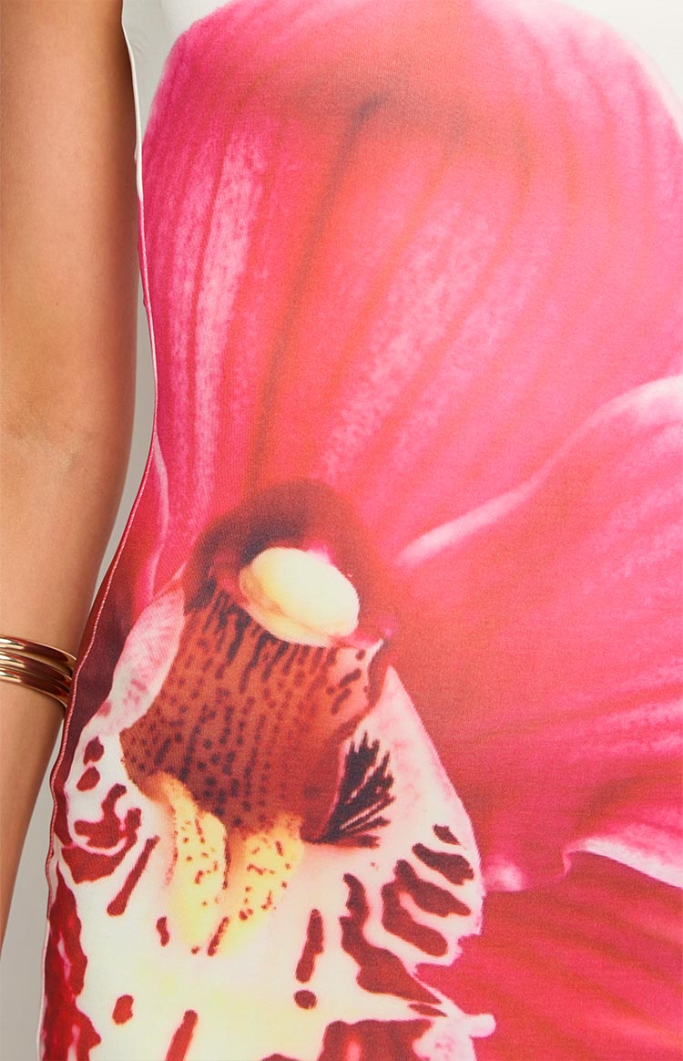 Pollen White Orchid Mini Dress