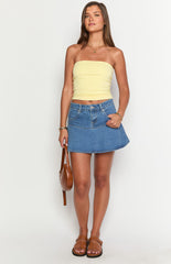 Quinley Mid Wash Denim Mini Skirt