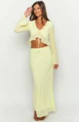 Rarmi Yellow Maxi Skirt