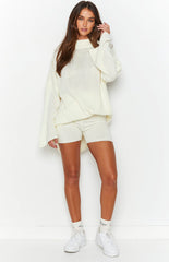 SNDYS Seeker White Knit Top
