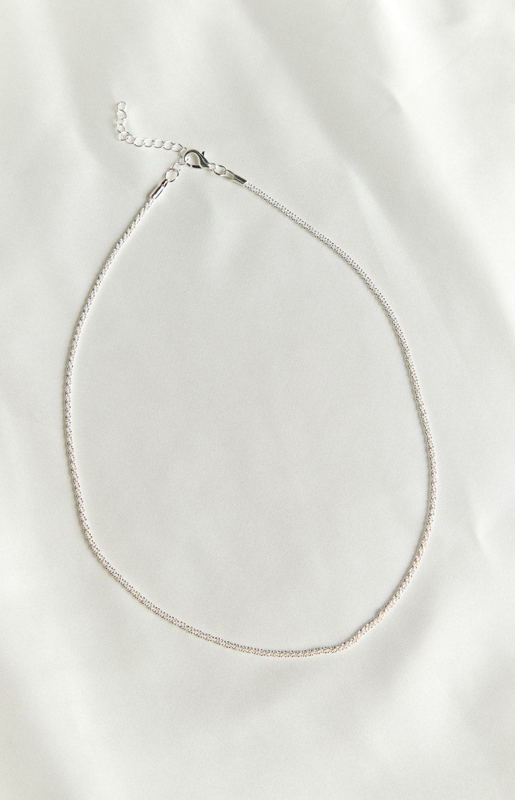 Saffron Silver Choker Necklace