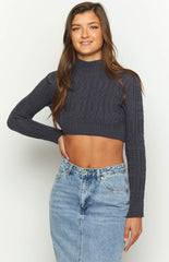 Saoirse Navy Knit Jumper
