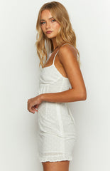 Saturdays White Broderie Mini Dress