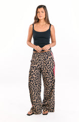 Sharly Leopard Red Racer Stripe Pants
