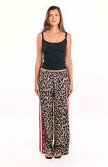 Sharly Leopard Red Racer Stripe Pants
