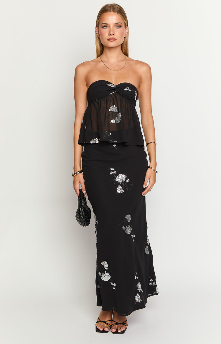 Shyla Black Maxi Skirt