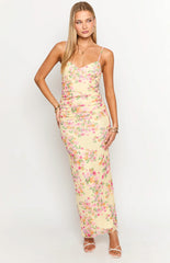 Sintra Yellow Bloom Maxi Dress