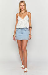 Sweet Pea White Tie Top