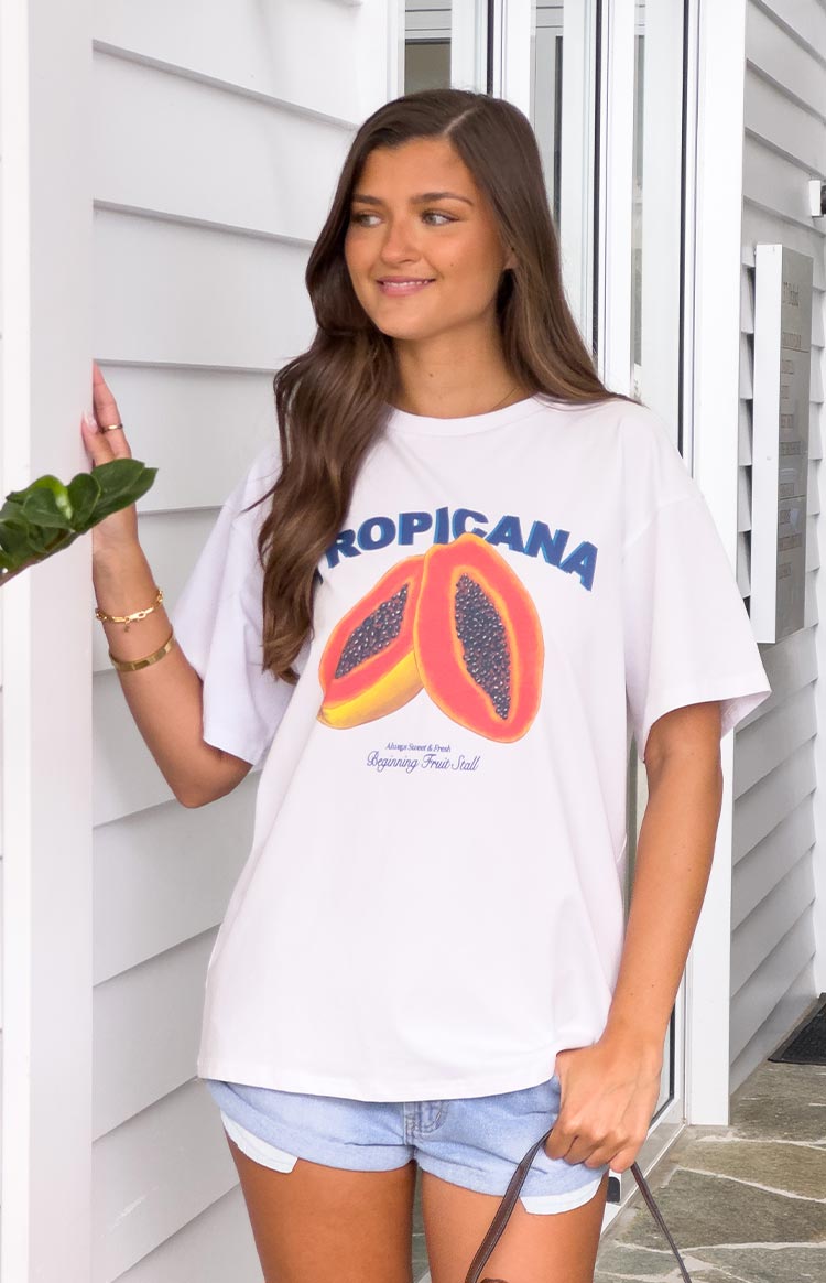 Tropicana White Tee