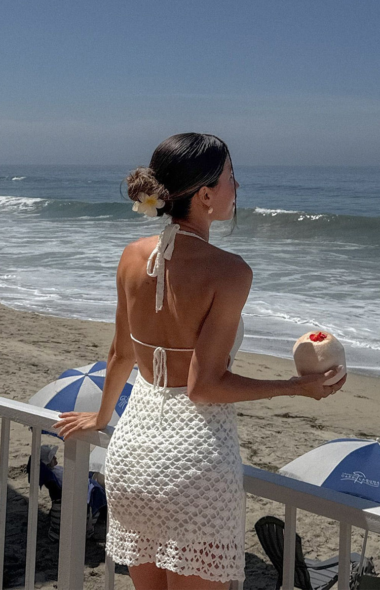 Tulip Cream Crochet Mini Dress