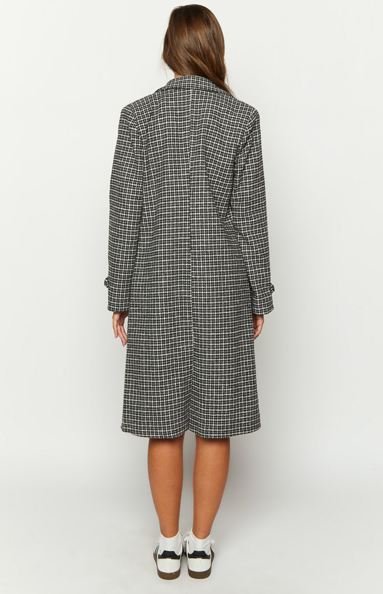 Twilight Grey Plaid Coat