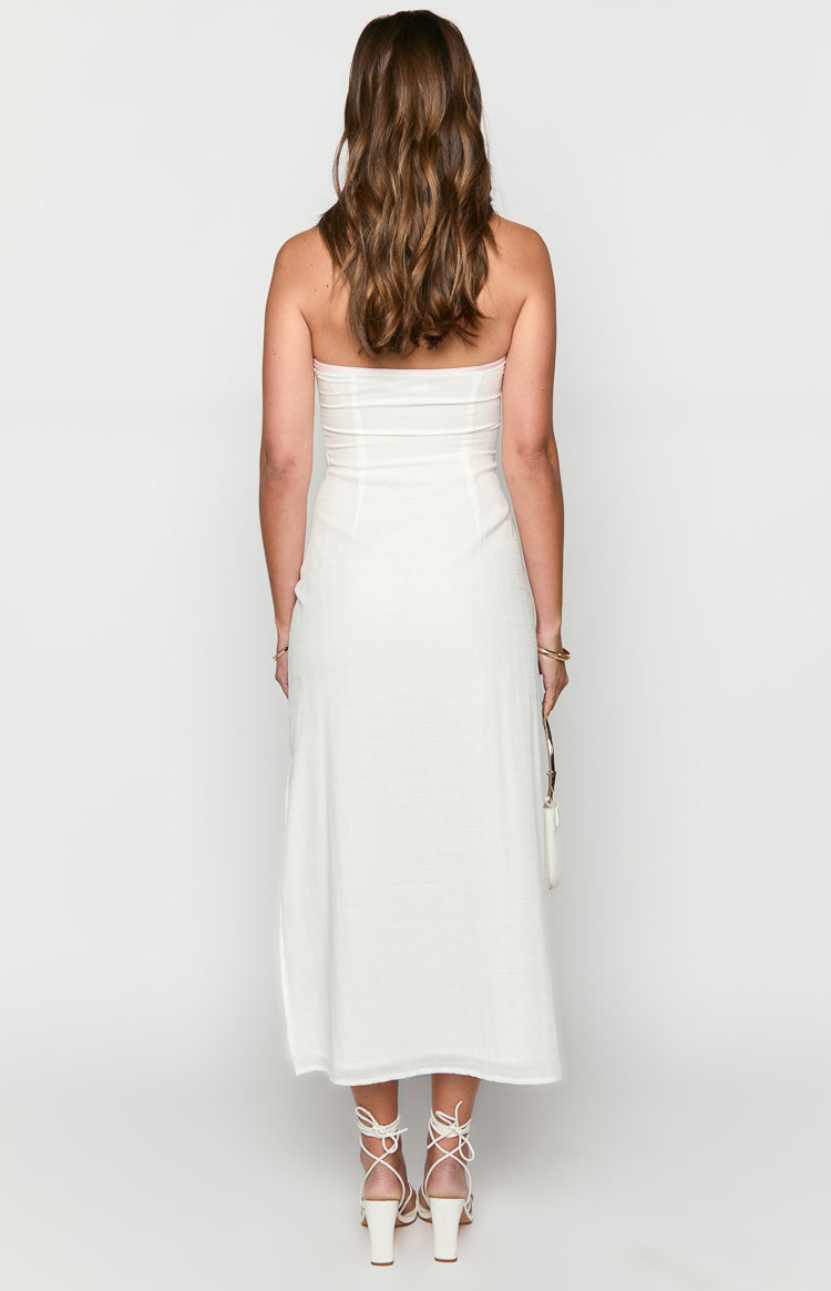 Vanity White Strapless Maxi Dress