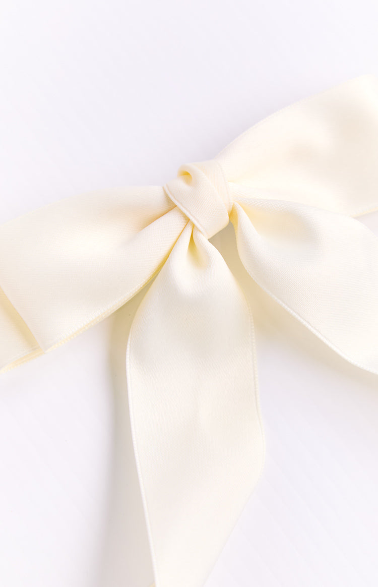 Whimsy Willow Cream Bow Hair Clip