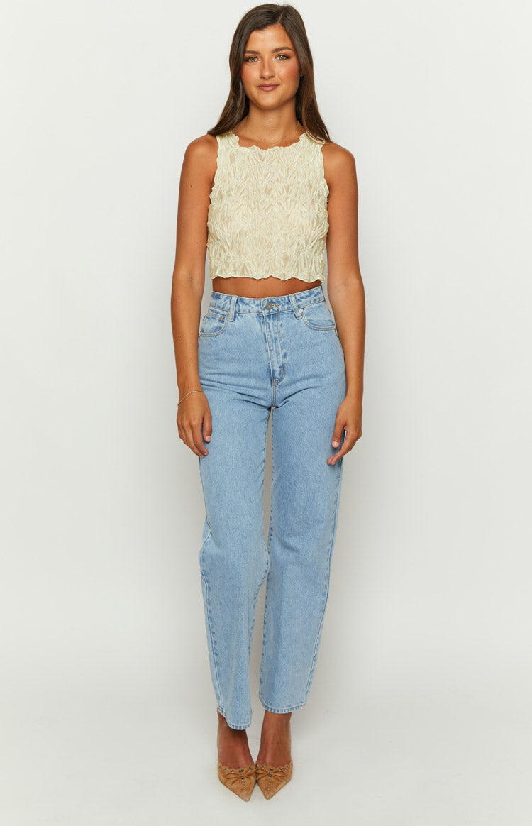 Whitney Cream Crop Top