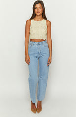 Whitney Cream Crop Top