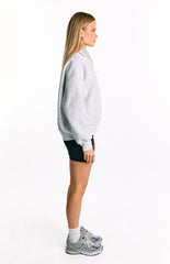 Yazmin Grey Marl Quarter Zip Jumper