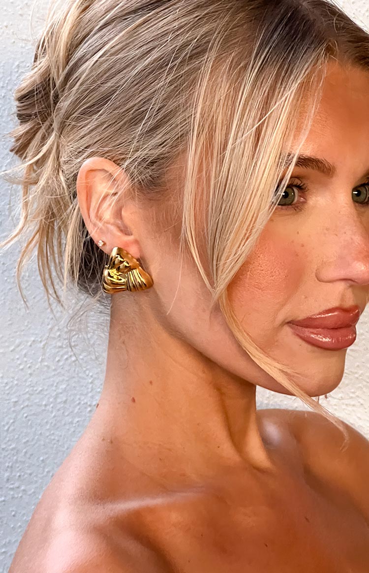 Zodie Gold Triangle Statement Stud Earrings