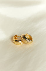 Stardust Gold Hoop Earrings
